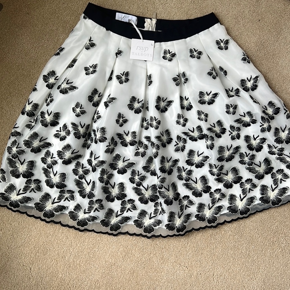 NWT rsvp by Talbots butterfly skirt